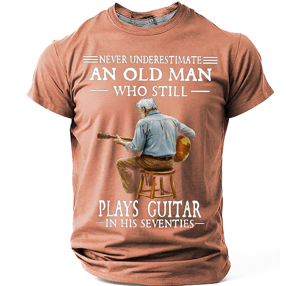 Men's Seventies Guitar Hero Graphic Tee