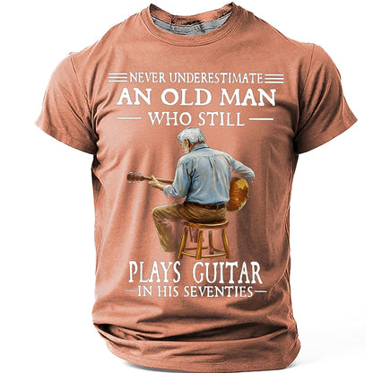 Men's Seventies Guitar Hero Graphic Tee