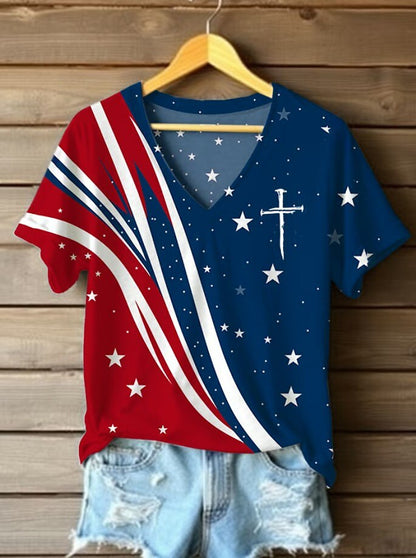 Women's Classic Patriot Flag Tee