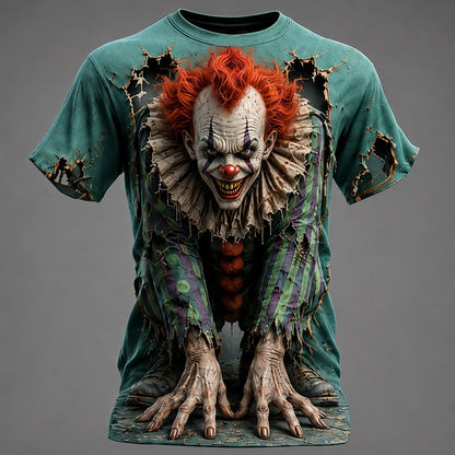 Men's Optical Illusion Horror Clown T-Shirt