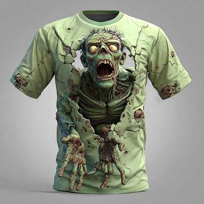 Men's Halloween Undead Zombie Graphic Tee