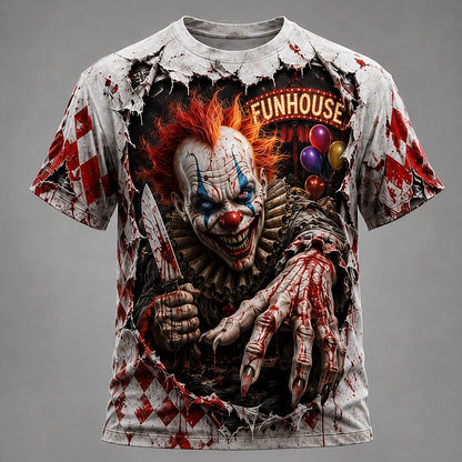 Men's Halloween Party Creepy Clown Tee