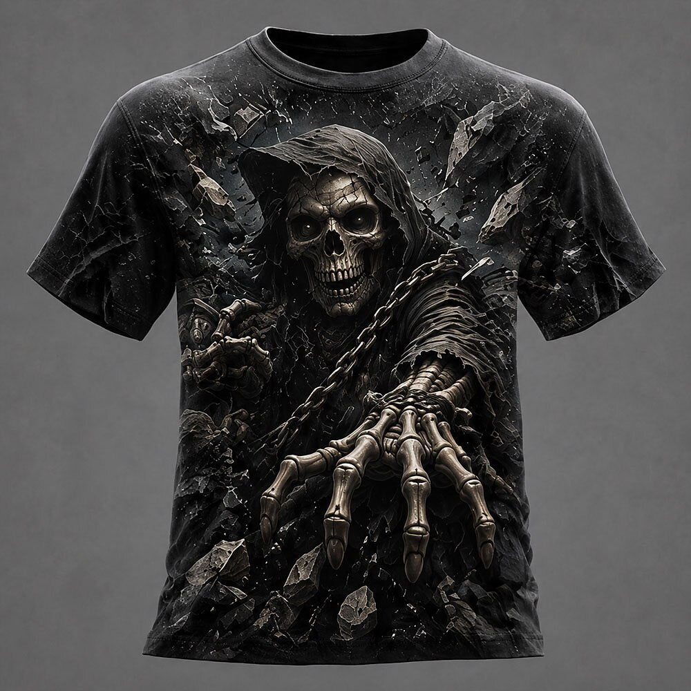 Men's Moon Grim Reaper Skull Tee