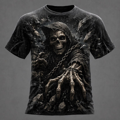 Men's Moon Grim Reaper Skull Tee