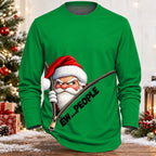 Men's Funny Santa Christmas Longsleeve Tee