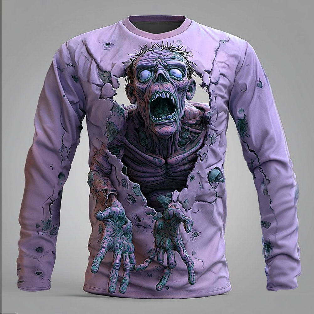 Men's Halloween Zombie 3D Graphic Tee