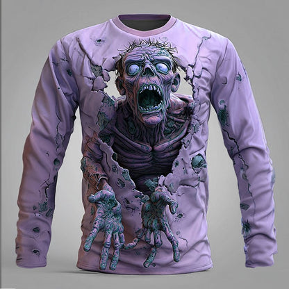 Men's Halloween Zombie 3D Graphic Tee