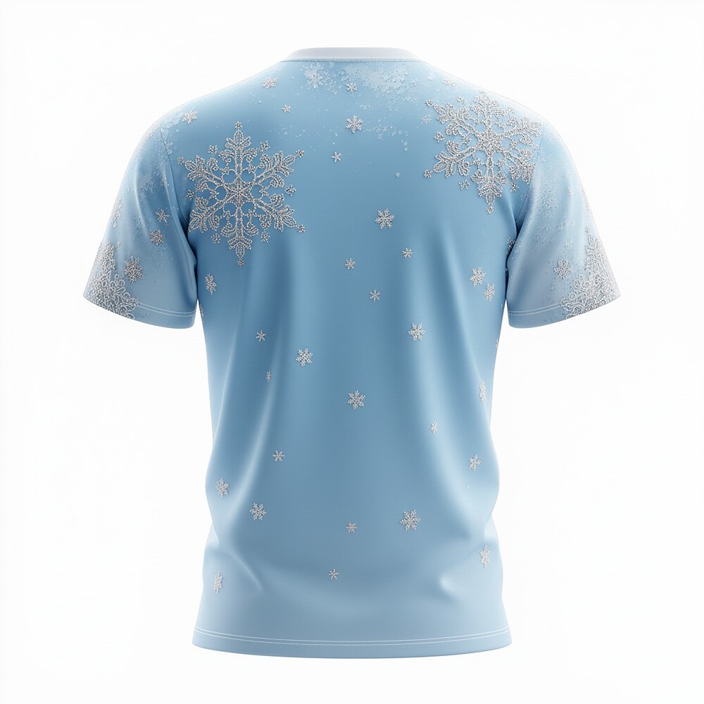 Men's Christmas Ice Blue Tuxedo T-Shirt