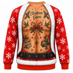 Christmas Beefcake Santa Funny Crewneck Sweatshirt
