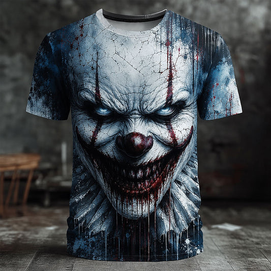 Men's Creepy Clown 3D Illusion T-Shirt