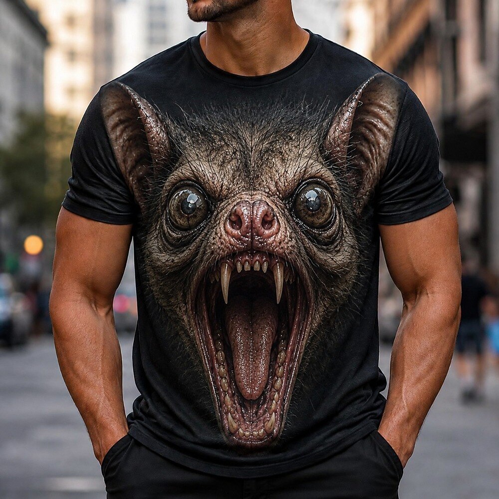 Men's Creepy Animal Halloween Graphic Tee