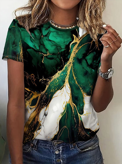 Women's Ombre Color Art Graphic Tee