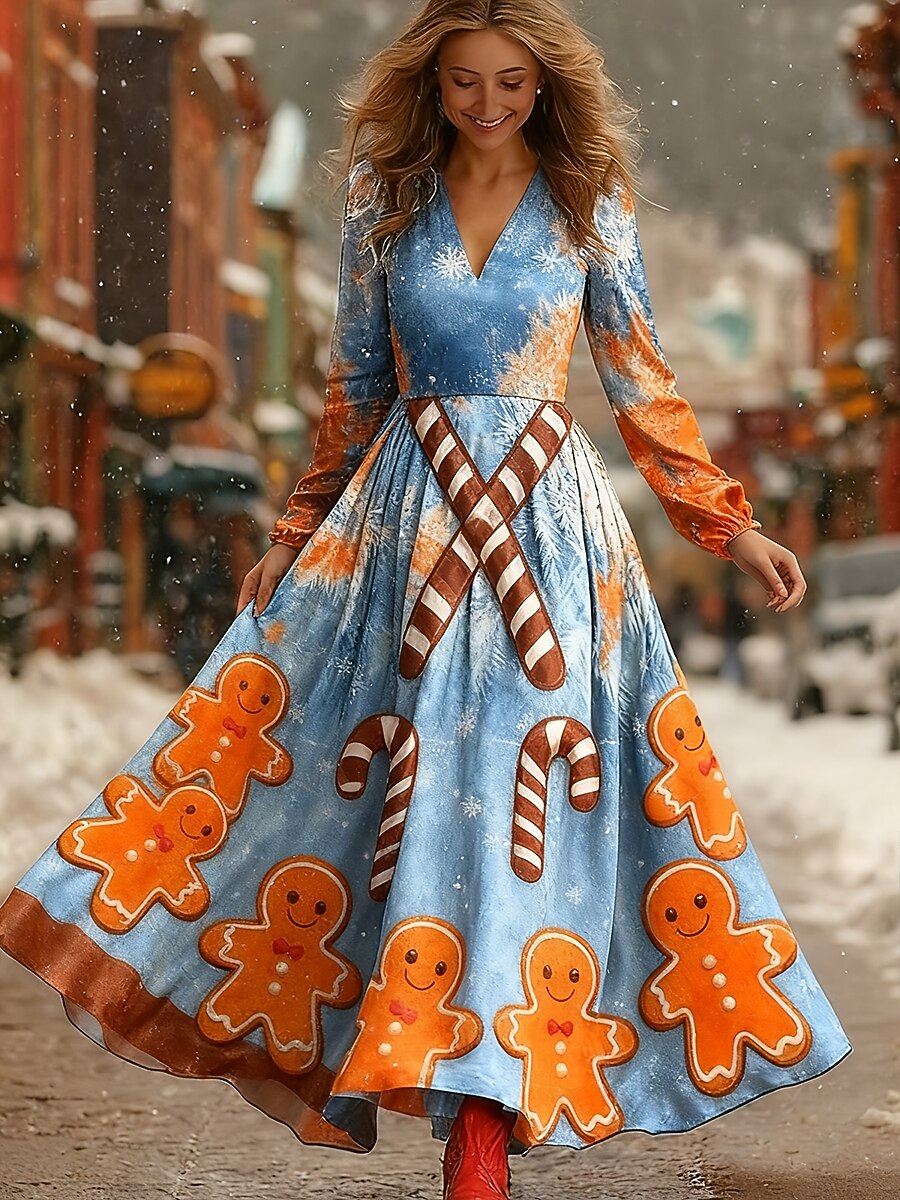 Women's Christmas Graphic Casual Dress