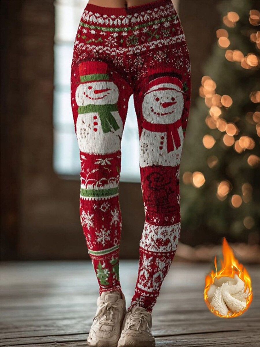 Christmas Tree Cat Graphic Leggings