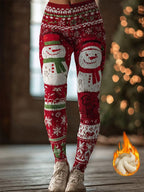 Christmas Tree Cat Graphic Leggings
