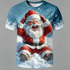 Santa Christmas Party Street Graphic Tee