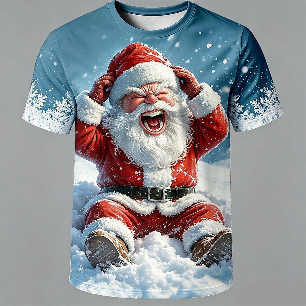 Santa Christmas Party Street Graphic Tee