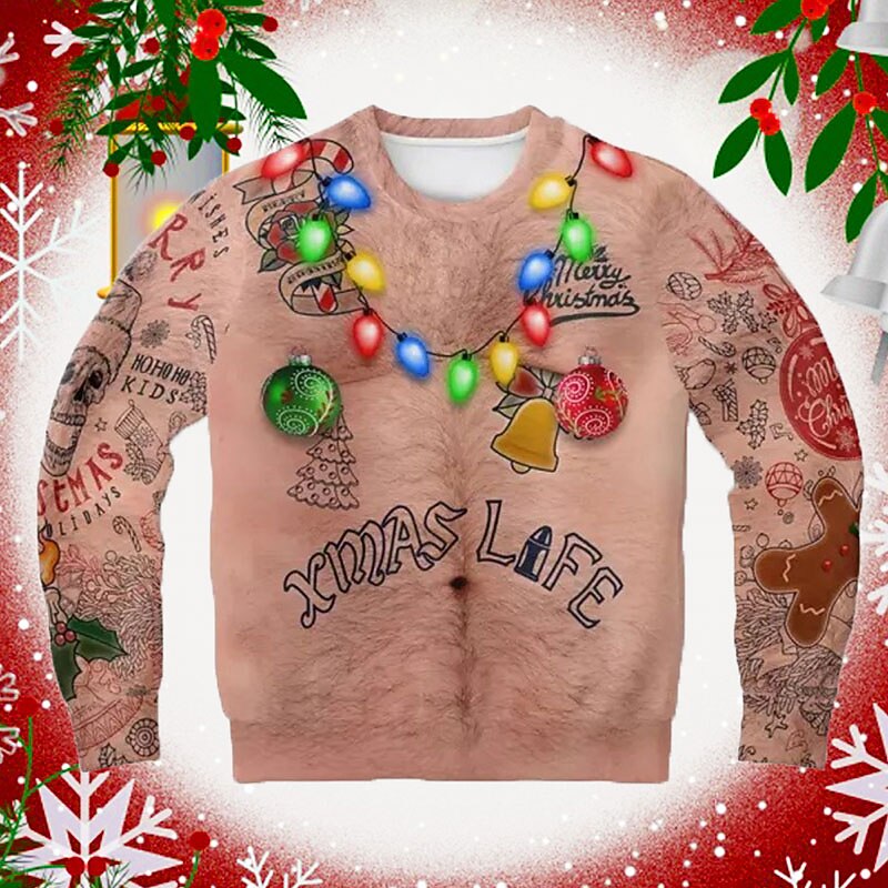 Ugly Christmas Lightweight Graphic Hoodie