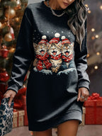 Women's Christmas Graphic Cozy Dress