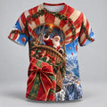 Men's Santa Claus Printed Short Sleeve Tee