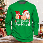 Men's Christmas Santa Funny Longsleeve Tee