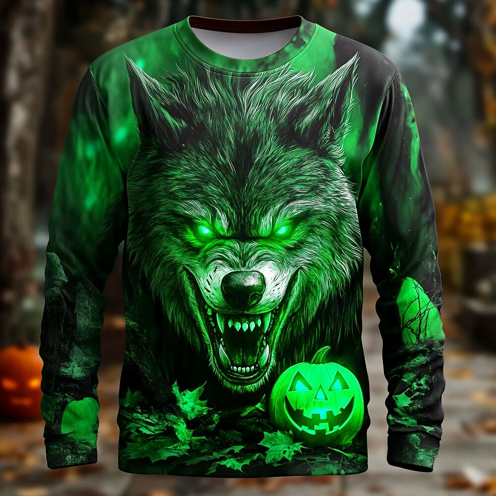 Men's 3D Werewolf Fashion Graphic Tee