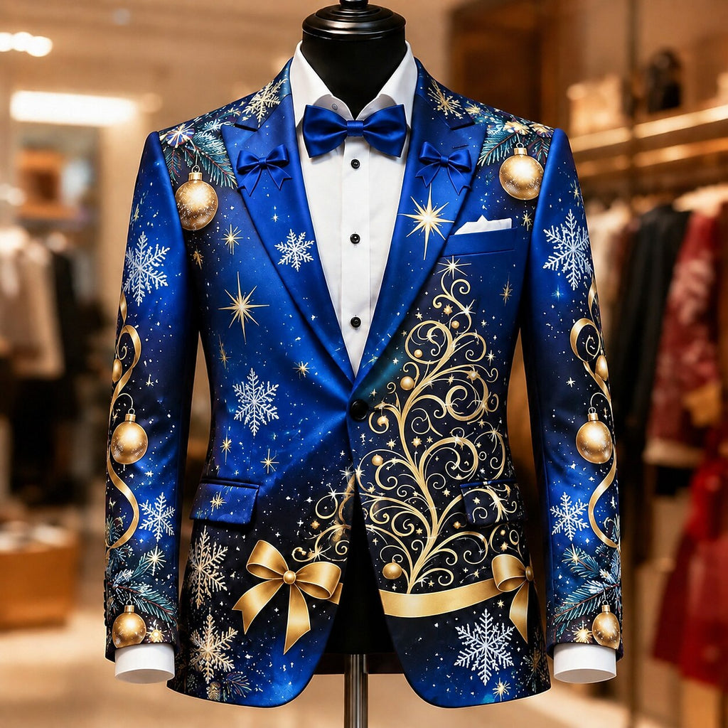 Christmas Tree Artistic Party Blazer Jacket