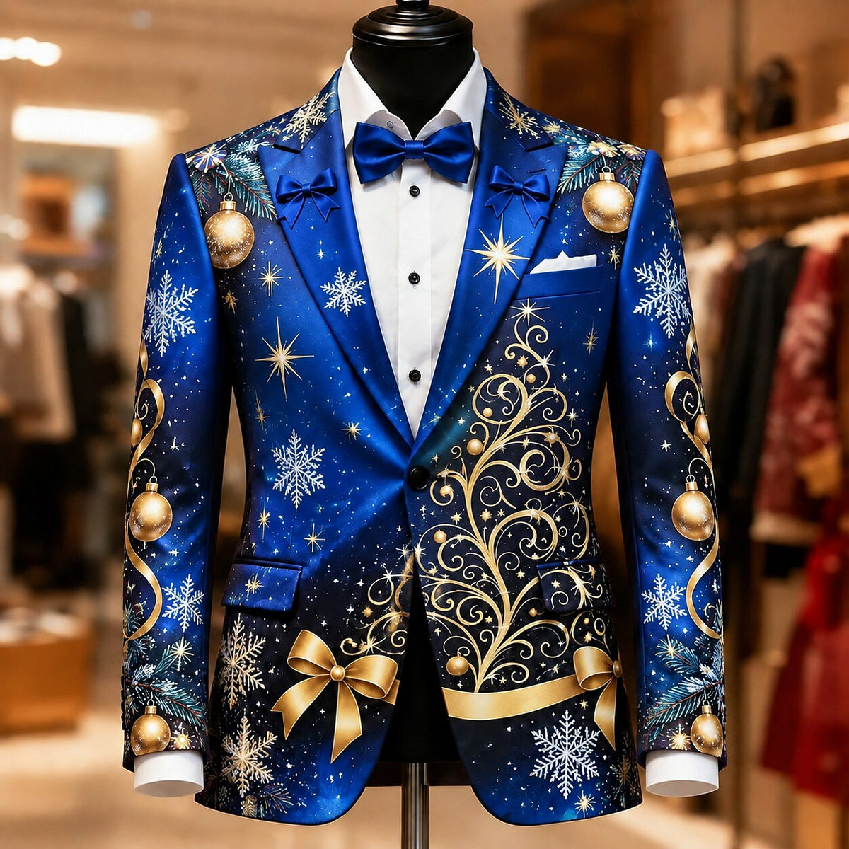 Christmas Tree Artistic Party Blazer Jacket