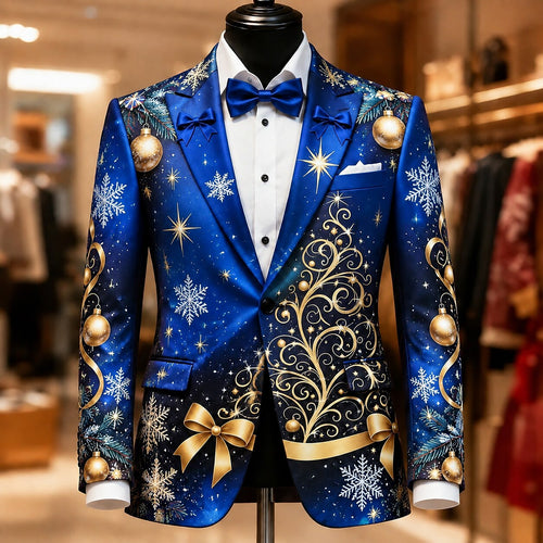 Christmas Tree Artistic Party Blazer Jacket