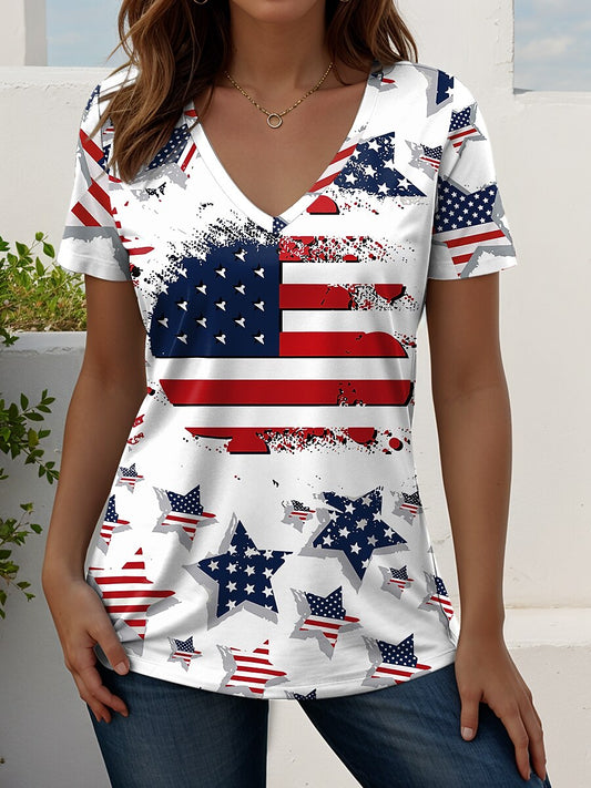 Women's Vintage American Flag Tee