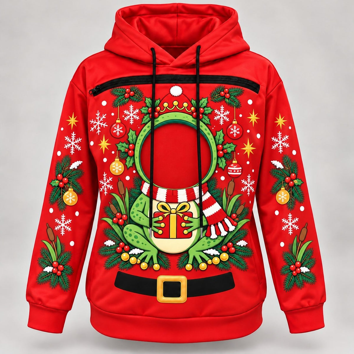 Frog Print Pet Carrier Bonding Hoodie
