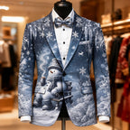 Christmas Colorful Graphic Holiday Blazer