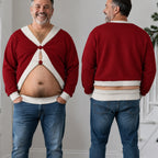 Christmas Santa Fake Belly Longsleeve Sweatshirt