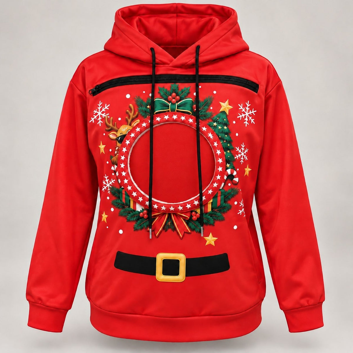 Christmas Wreath Pet Carrier Bonding Hoodie