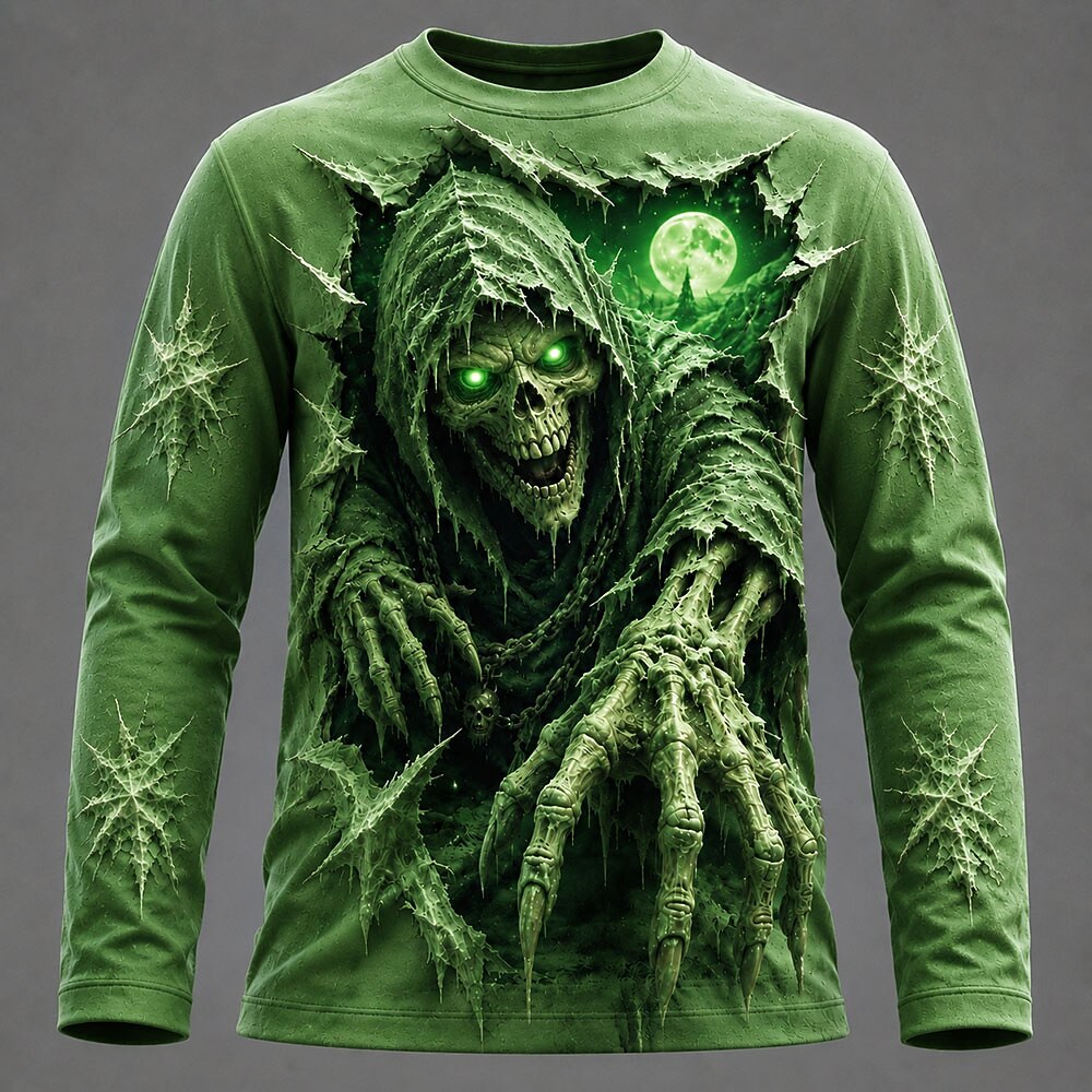 Men's Skeleton Graphic Long Sleeve Tee