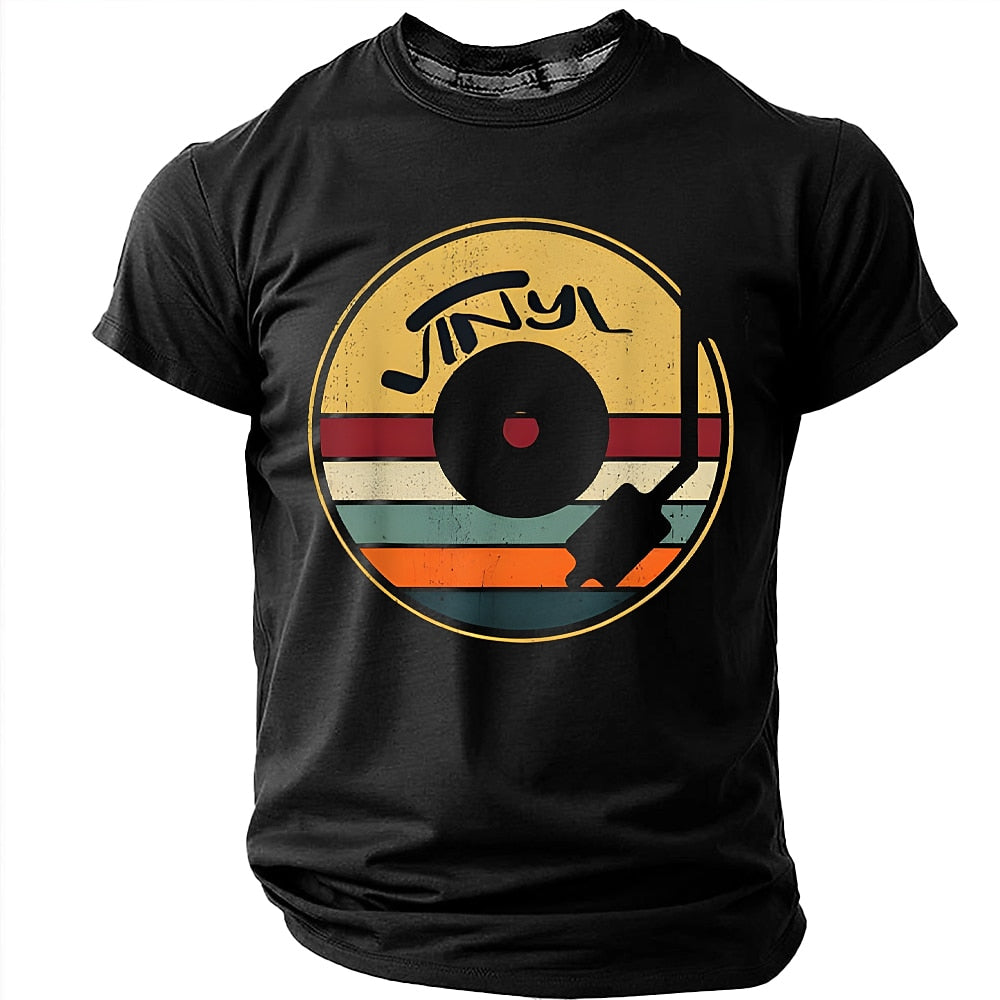 Men's Sunset Vinyl Record Graphic Tee