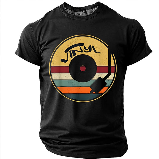 Men's Sunset Vinyl Record Graphic Tee