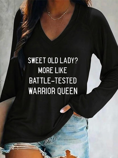 Women's Casual Letter Graphic Quote Tee