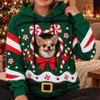 Candy Cane Pet Carrier Bonding Hoodie