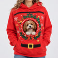 Christmas Wreath Pet Carrier Bonding Hoodie