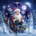 Men's Santa Claus Novelty Button Up Shirt