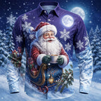 Men's Santa Claus Novelty Button Up Shirt