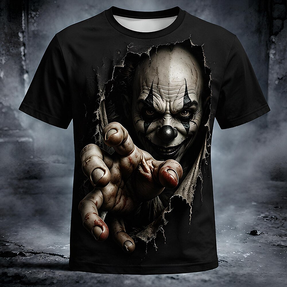 Men's Scary Creepy Clown Halloween Tee