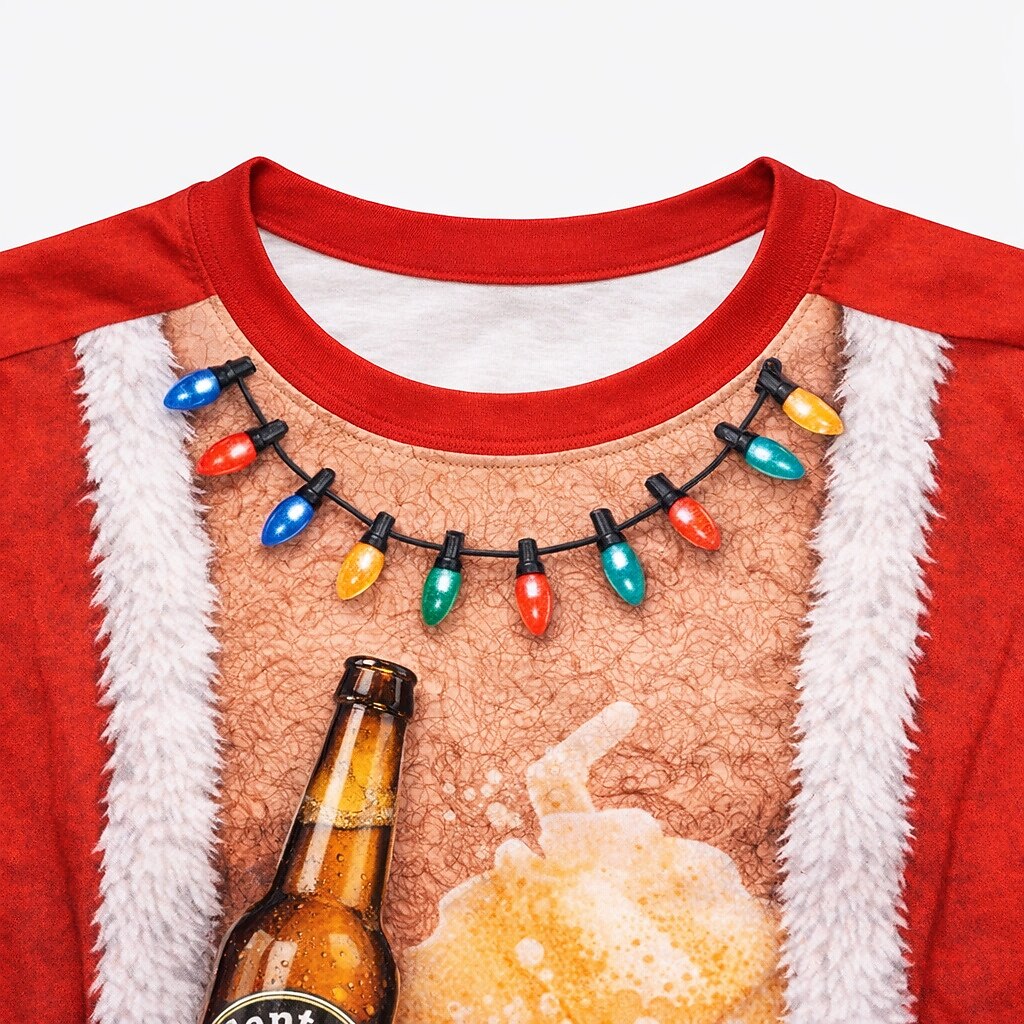 Christmas Santa Fake Belly Graphic Sweatshirt