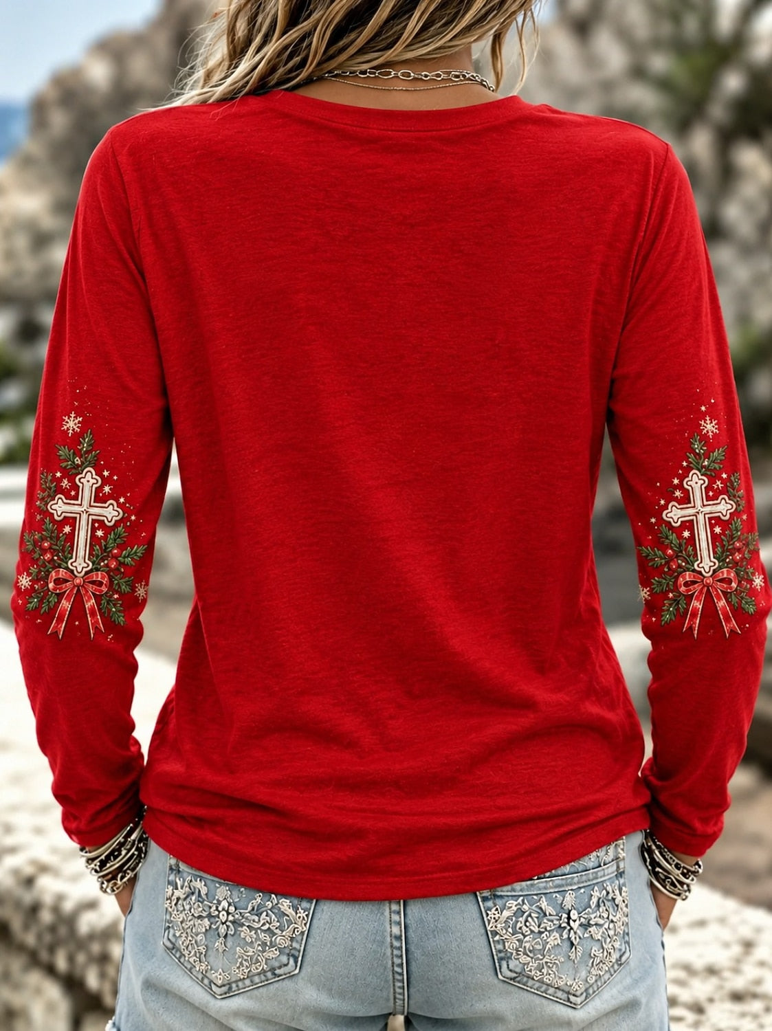 Santa Claus Graphic Women's Christmas Shirt