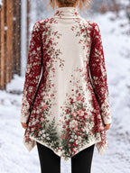Christmas Floral Classic Turtleneck T-Shirt
