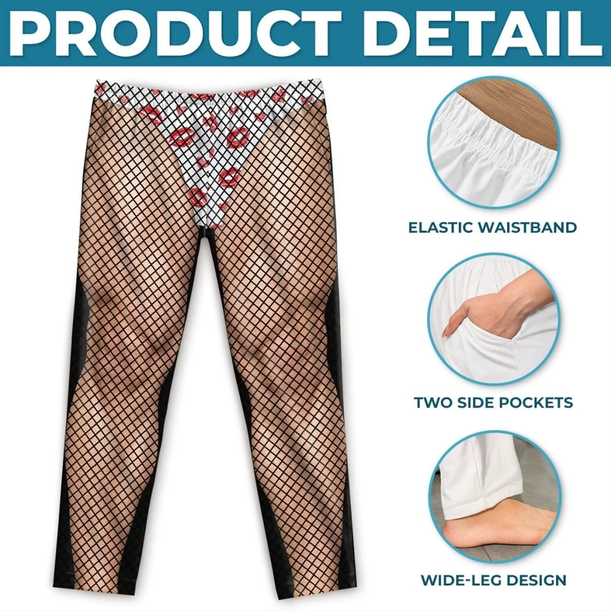 Lipstick Mark Christmas Pajama Pants