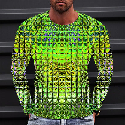 Men's Metallic Gradient Style Graphic Tee