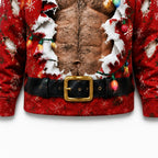 Christmas Hunk Santa Spooky Crewneck Sweatshirt