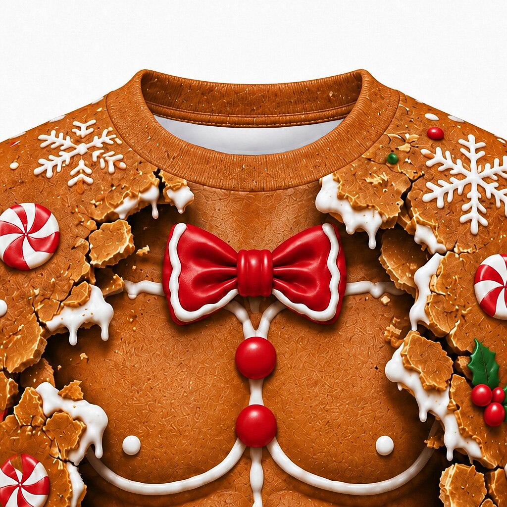 Christmas Gingerbread Man Funny Crewneck Sweatshirt